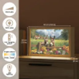 Ezels - Bloemen - Zomers Light Box met kabel (Tafellamp) klein -USP_EN