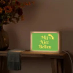 Mij niet bellen - Telefoon - Groen Light Box met kabel (Tafellamp) klein -sfeer4