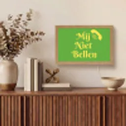 Mij niet bellen - Telefoon - Groen Light Box met kabel (Tafellamp) klein -sfeer2
