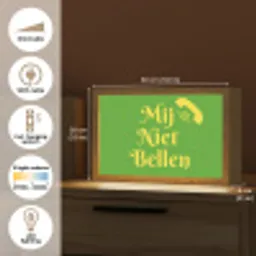 Mij niet bellen - Telefoon - Groen Light Box met kabel (Tafellamp) klein -USP_EN