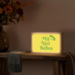 Mij niet bellen - Telefoon - Geel Light Box met kabel (Tafellamp) klein -sfeer4