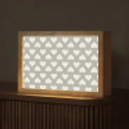 Stippen - Hart - Zwart - Wit Light Box met kabel (Tafellamp) klein 924 -z3d_website