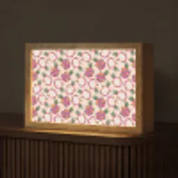 Drakenfruit - Patroon - Roze Light Box met kabel (Tafellamp) klein 924 -z3d_website