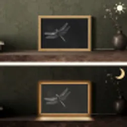 Libelle - Dieren - Zwart - Insect Light Box met kabel (Tafellamp) klein -sfeer3