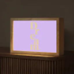 Dream - Paars - Typografisch Light Box met kabel (Tafellamp) klein -z3d_website