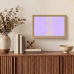Dream - Paars - Typografisch Light Box met kabel (Tafellamp) klein -sfeer2