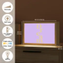 Dream - Paars - Typografisch Light Box met kabel (Tafellamp) klein -USP_EN