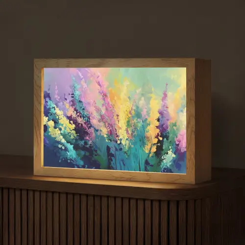 Dromerige - Langgerekte bloemen Light Box met kabel (Tafellamp) klein -z3d_website