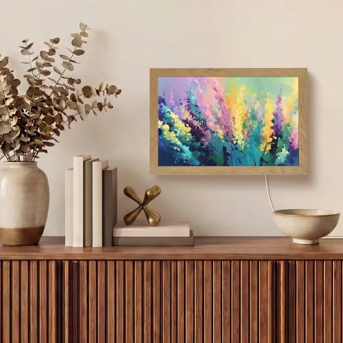 Dromerige - Langgerekte bloemen Light Box met kabel (Tafellamp) klein -sfeer2