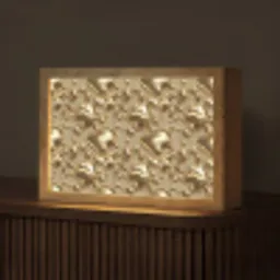 Druppels - Organisch - Goud Light Box met kabel (Tafellamp) klein 924 -z3d_website