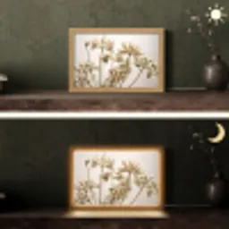 Droogbloemen - Beige - Wit - Planten Light Box met kabel (Tafellamp) klein -sfeer3