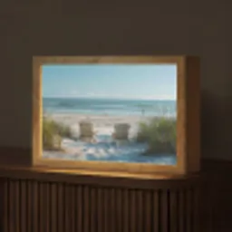 Duinen - Strand - Zee - Zomer Light Box met kabel (Tafellamp) klein -z3d_website
