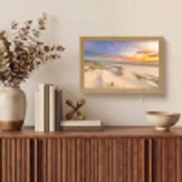 Duinen - Strand - Zonsondergang - Natuur - Zomer Light Box met kabel (Tafellamp) klein -sfeer2