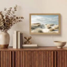 Duinen - Gras - Sporen - Wolken Light Box met kabel (Tafellamp) klein -sfeer2