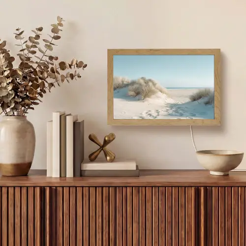 Duinen - Planten - Zomer - Natuur Light Box met kabel (Tafellamp) klein -sfeer2