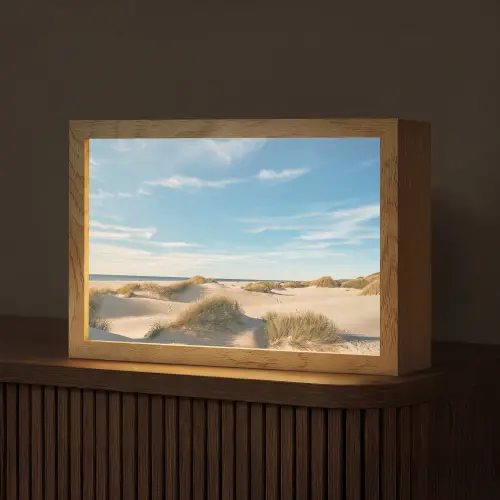 Duinen - Zomer - Landschap - Zee - Strand Light Box met kabel (Tafellamp) klein -z3d_website