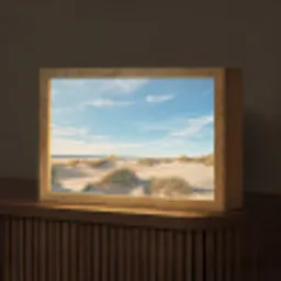 Duinen - Zomer - Landschap - Zee - Strand Light Box met kabel (Tafellamp) klein -z3d_website