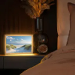 Duinen - Zomer - Zon - Landschap - Zee Light Box met kabel (Tafellamp) klein -sfeer1