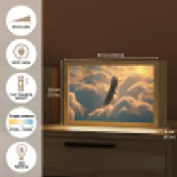 Adelaar - Wolken - Zon Light Box met kabel (Tafellamp) klein -USP_EN