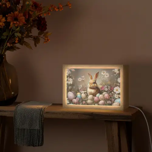 Paashaas - Lente - Paaseieren Light Box met kabel (Tafellamp) klein -sfeer4