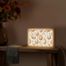 Paaseieren - Bruin - Bloemen Light Box met kabel (Tafellamp) klein -sfeer4