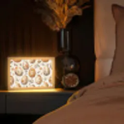 Paaseieren - Bruin - Bloemen Light Box met kabel (Tafellamp) klein -sfeer1