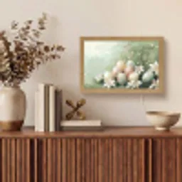 Paaseieren - Pasteltinten - Bloemen Light Box met kabel (Tafellamp) klein -sfeer2