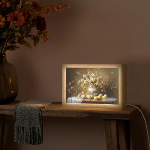 Paaseieren - Stilleven - Vaas Light Box met kabel (Tafellamp) klein -sfeer4
