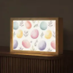 Eieren - Kleurrijk - Patroon Light Box met kabel (Tafellamp) klein -z3d_website