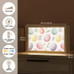 Eieren - Kleurrijk - Patroon Light Box met kabel (Tafellamp) klein -USP_EN