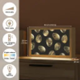 Eieren - Goud - Patroon Light Box met kabel (Tafellamp) klein -USP_EN