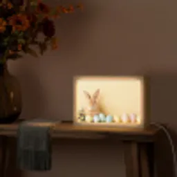 Eieren -  Konijn - Pasteltinten Light Box met kabel (Tafellamp) klein -sfeer4