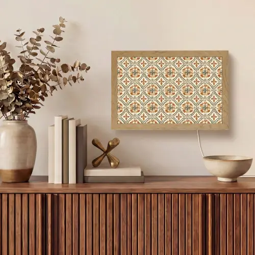 Elegant - Antiek - Kleurrijk Light Box met kabel (Tafellamp) klein 924 -sfeer2