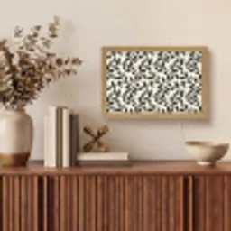 Elegant - Patroon - Zwart - Beige Light Box met kabel (Tafellamp) klein 924 -sfeer2