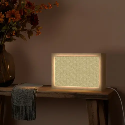 Waaier - Geometrisch - Groen Light Box met kabel (Tafellamp) klein 924 -sfeer4