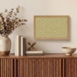 Waaier - Geometrisch - Groen Light Box met kabel (Tafellamp) klein 924 -sfeer2