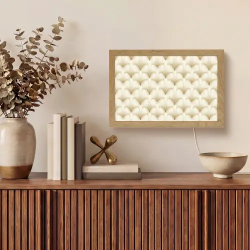 Waaier - Motief - Goud Light Box met kabel (Tafellamp) klein 924 -sfeer2