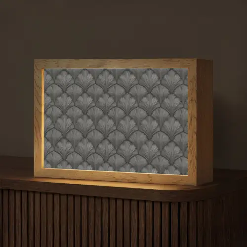 Waaier - Motief - Grijs Light Box met kabel (Tafellamp) klein 924 -z3d_website
