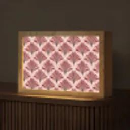 Waaier -  Roze - Rood Light Box met kabel (Tafellamp) klein 924 -z3d_website