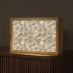 Waaierstructuren - Beige - Vezeltextuur Light Box met kabel (Tafellamp) klein 924 -z3d_website