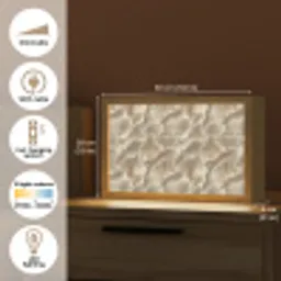 Waaierstructuren - Beige - Vezeltextuur Light Box met kabel (Tafellamp) klein 924 -USP_EN