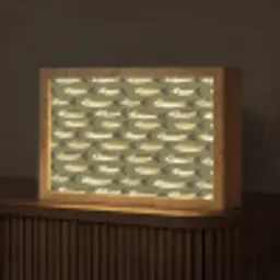 Vis - Patroon - Groen Light Box met kabel (Tafellamp) klein 924 -z3d_website