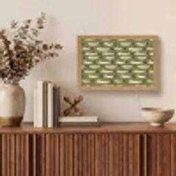 Vis - Patroon - Groen Light Box met kabel (Tafellamp) klein 924 -sfeer2