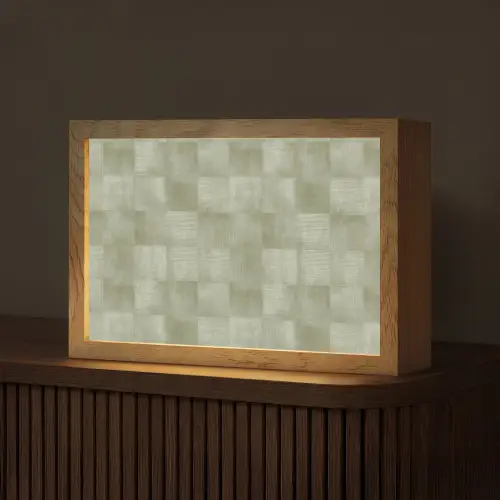 Vlakken - Rustiek - Groen Light Box met kabel (Tafellamp) klein 924 -z3d_website