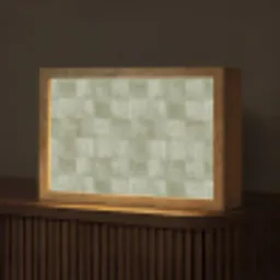 Vlakken - Rustiek - Groen Light Box met kabel (Tafellamp) klein 924 -z3d_website