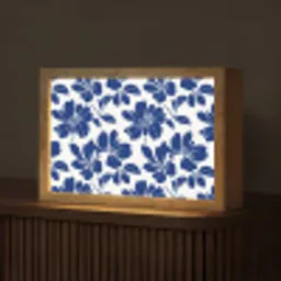 Floraal - Modern - Blauw Light Box met kabel (Tafellamp) klein 924 -z3d_website