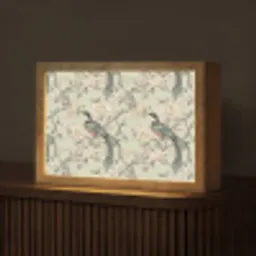 Bloem - Vogel - Kleurrijk Light Box met kabel (Tafellamp) klein 924 -z3d_website