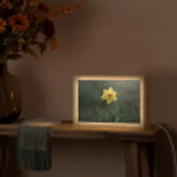 Bloem - Narcis - Gras - Geel Light Box met kabel (Tafellamp) klein -sfeer4