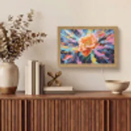 Bloemexplosie - Felle spatten - Dynamisch Light Box met kabel (Tafellamp) klein -sfeer2