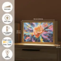 Bloemexplosie - Felle spatten - Dynamisch Light Box met kabel (Tafellamp) klein -USP_EN